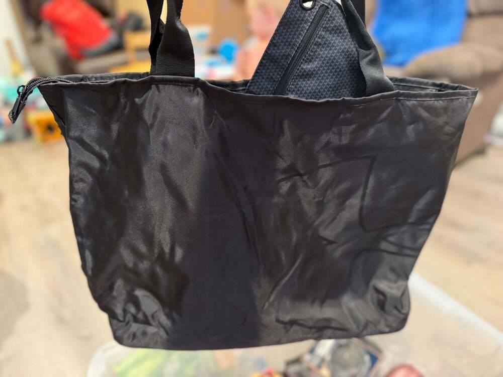 Under Armour Black Packable Tote Bag with Zip Pocket